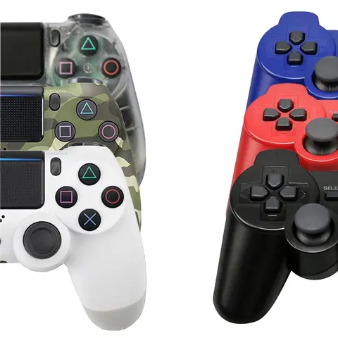 Kablosuz Oyun Denetleyicisi PlayStation 4/Slim/Pro/PS3 Konsolu Bilgisayar PC Bluetooth Gamepad 6 eksenli Jiroskop Çift Titreşim