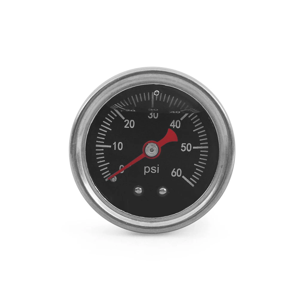 Steel Case Fuel Pressure Gauge Black Universal Adjustable Fuel Pressure Regulator Gauge 0-60Psi 0-100Psi Liquid Chrome