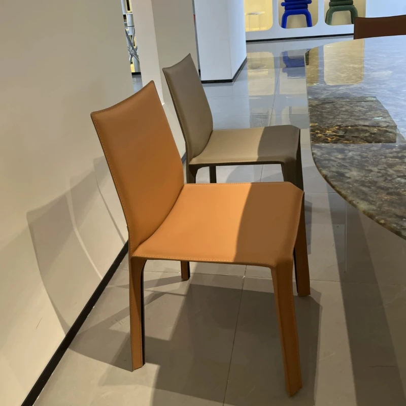 لغرفة المعيشة الحديثة كراسي تناول الطعام الترفيه المتقدمة السرج كراسي تناول الطعام الجلدية الحديثة مقهى أثاث المنزل Sillas Lscy #4