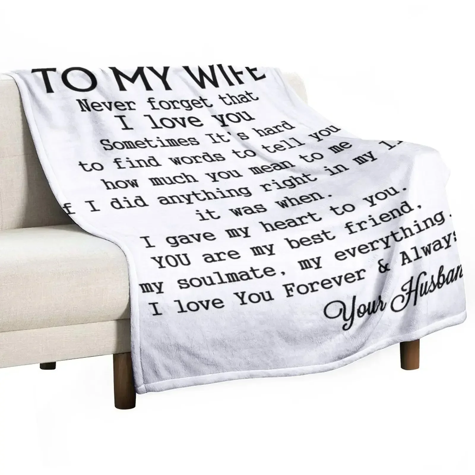 

To My Wife Throw Blanket Shaggy Sofa Throw Blankets