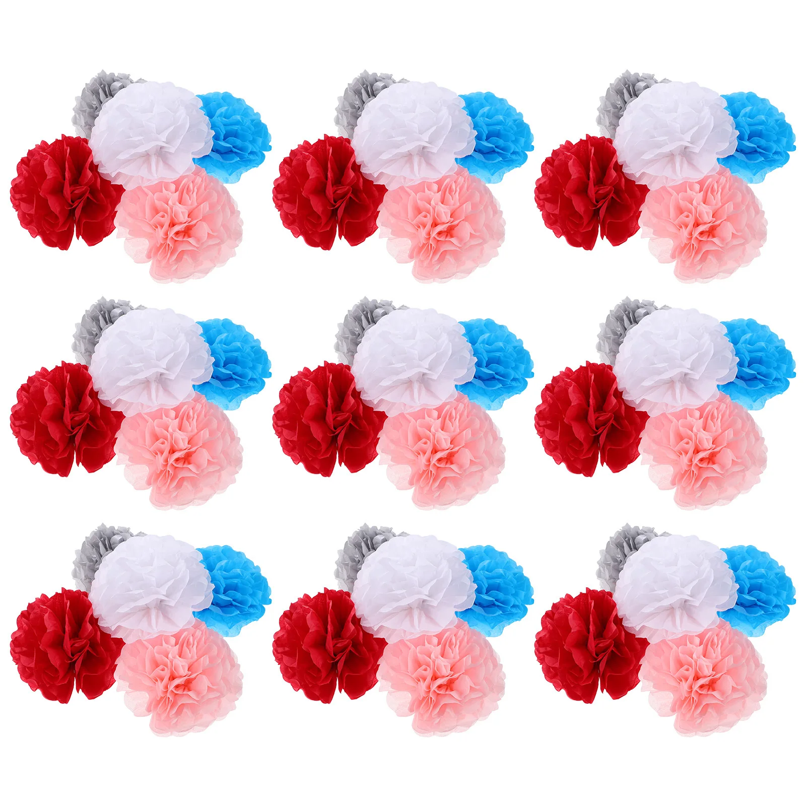 

50Pcs Paper Pom Poms Flower Balls Wedding Decorations Party Hanging Decor Tissue Pom Poms Ornament Paper Ball Flower