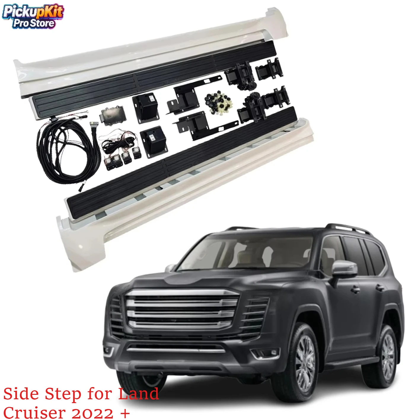 

Интеллектуальные электрические выдвижные подножки (пороги) для Land Cruiser 2022+