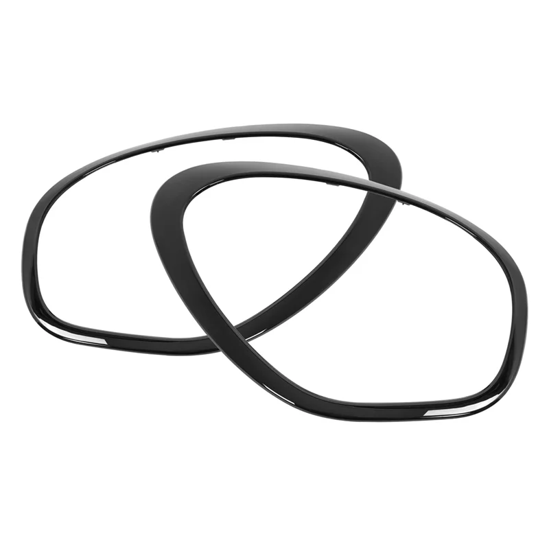 AB61-For Mini Cooper Countryman R60 2011- 2016 مجموعة حواف المصباح الأمامي 2X باللون الأسود 51139812899 51139812900 #3