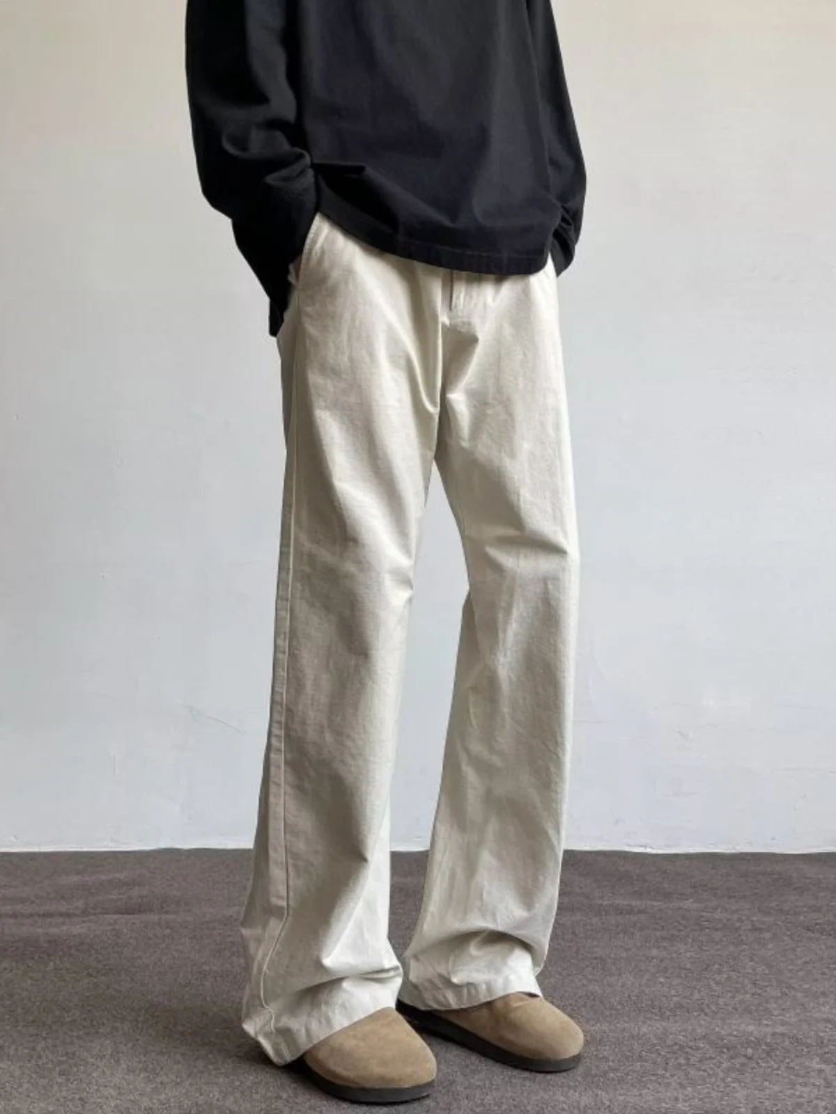 

Cleanfit American Sle Men's Casual Pants Spring Autumn Loose Straight Leg Micro Flared Logging Faion Vintage Workwear