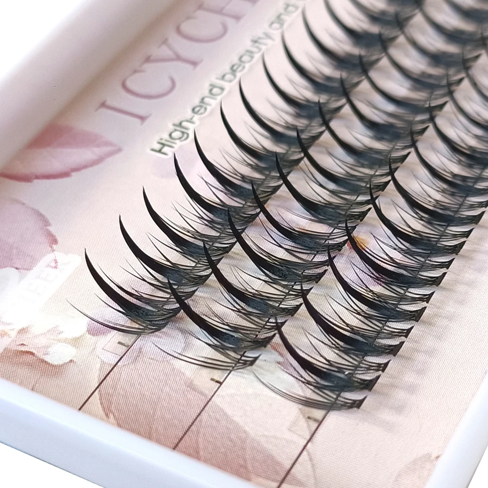 ปริมาณขนตา Cils ธรรมชาติ Fairy ปลานุ่ม Grafting ขนตาคลัสเตอร์ขนตาปลอมแต่งหน้าเครื่องมือ