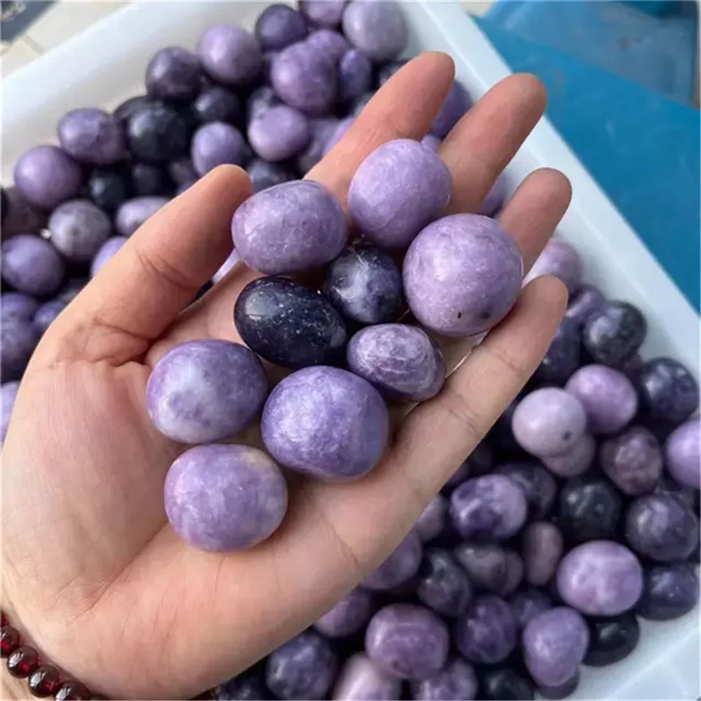 

20-30mm Healing Crystals Gemstone Natural Purple Lepidolite Tumbled Stones For Lepidolite Buyers