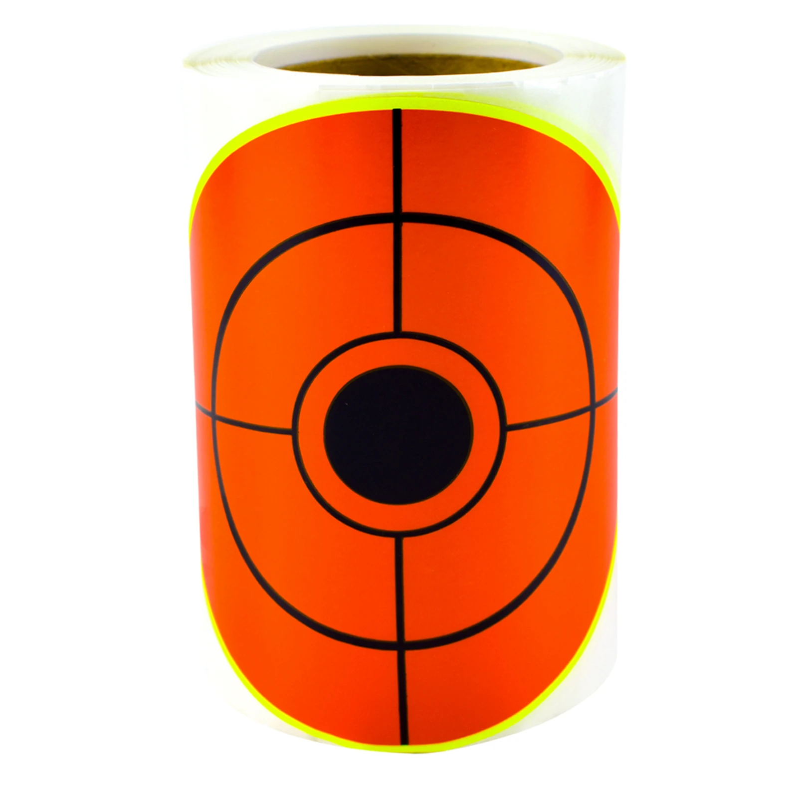 4 pollici 100 pezzi croce nera rotonda accurata schizzi pratica di tiro adesivi bersagli fluorescenti forniture per allenamento bersagli adesivi etichetta laminata a colori fluorescenti (può essere utilizzata per la pratica della pistola reale con la pratica della pistola ad aria compressa) Obiettivi centrali