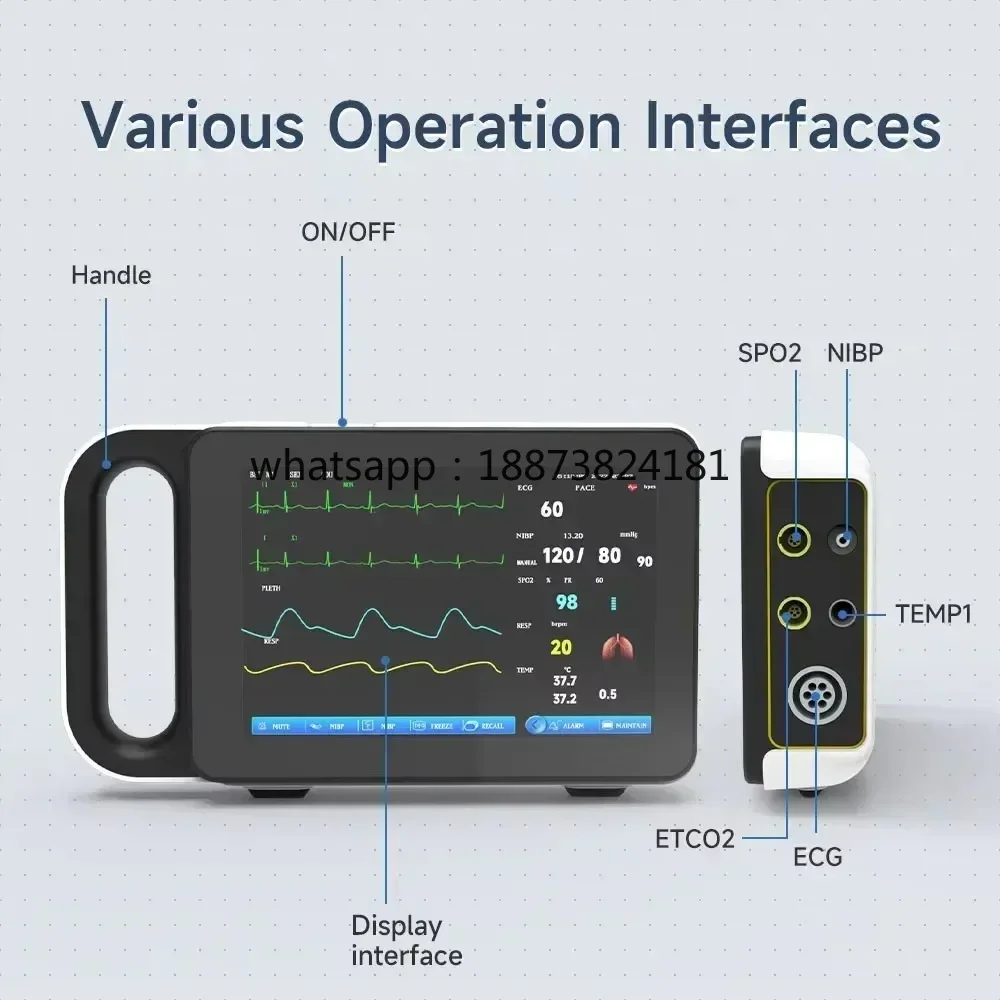 Use Multi-parameter Medical Patient SuperviseTFT 7 Inch Touch Screen Portable Life Supervise  fast shipping