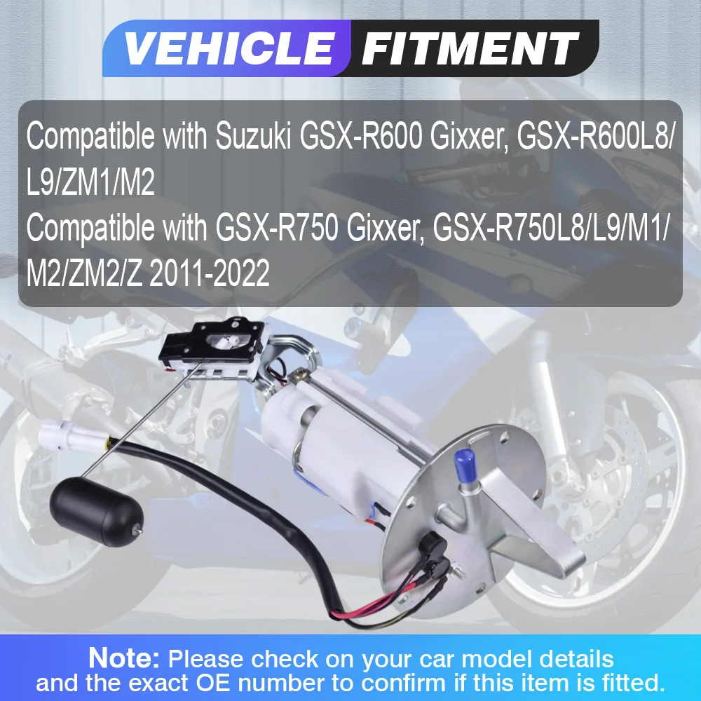 

15100-14J01 1510014J01 Fuel Pump Module Assembly For GSX-R750 Gixxer GSX-R750L8/L9/M1/M2/ZM2/Z 2011-2022 Suzuki GSX-R600 Gixxer