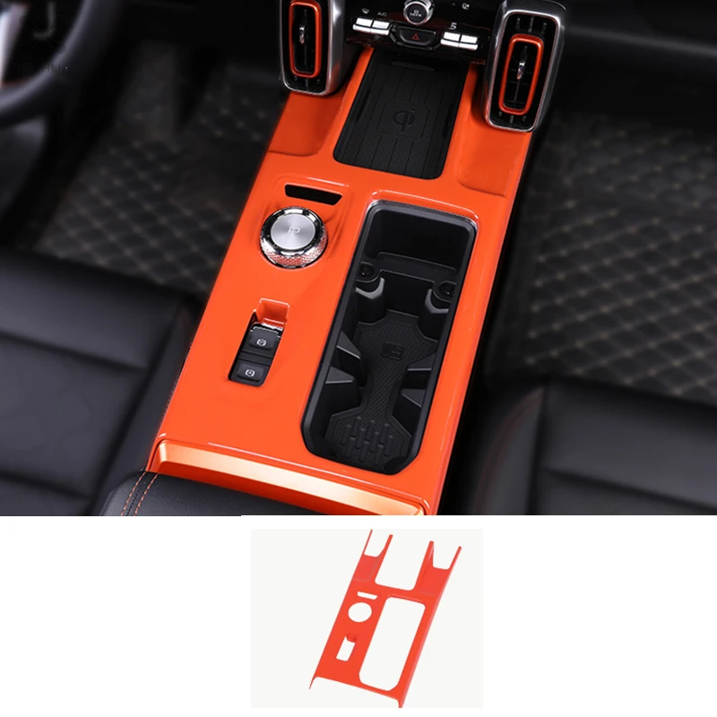 Panel de Control Central de coche, cubierta protectora naranja para Haval Dargo 21-24, accesorios de consola Central Dargo X, pegatina Interior Tang