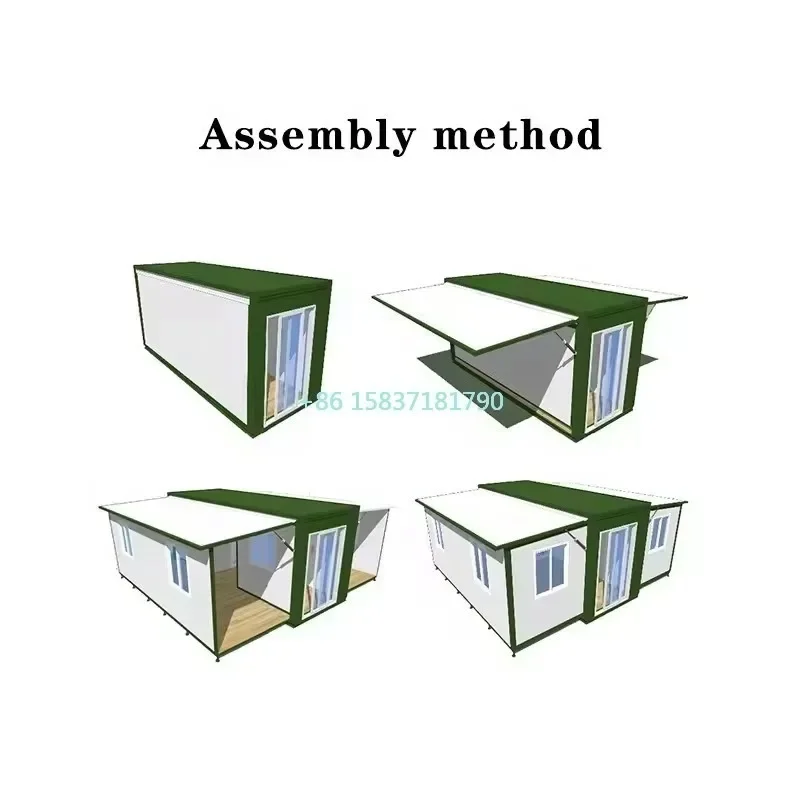 Folding Container House Flat 20Ft 40Ft Portable Expandable Container House Prefabricated Mobile Tiny Home Prefab Luxury Villa