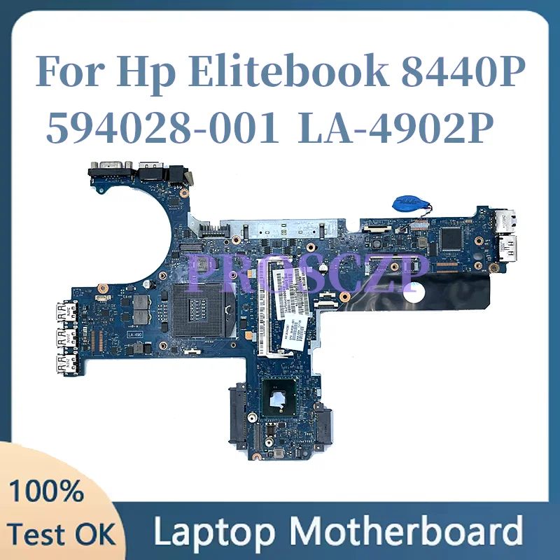 

For HP 8440W 8440P laptop motherboard KCL00 LA-4902P 594028-001 Mainboard DDR3 free i3 cpu