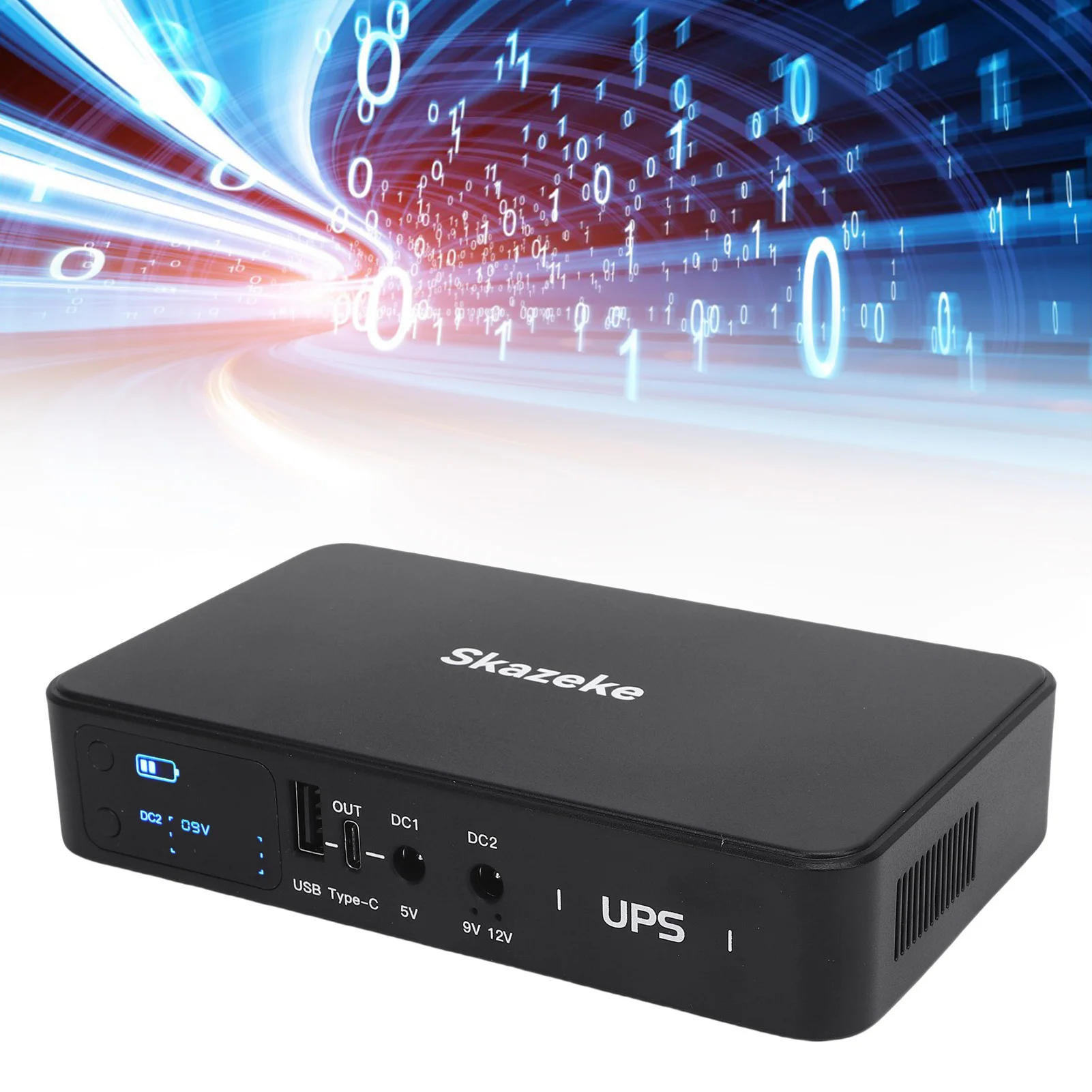 

Uninterruptible Power Supply 18000mAh UPS Battery Backup Voltage Adjustable 2 Device Support for Access Control System Camera