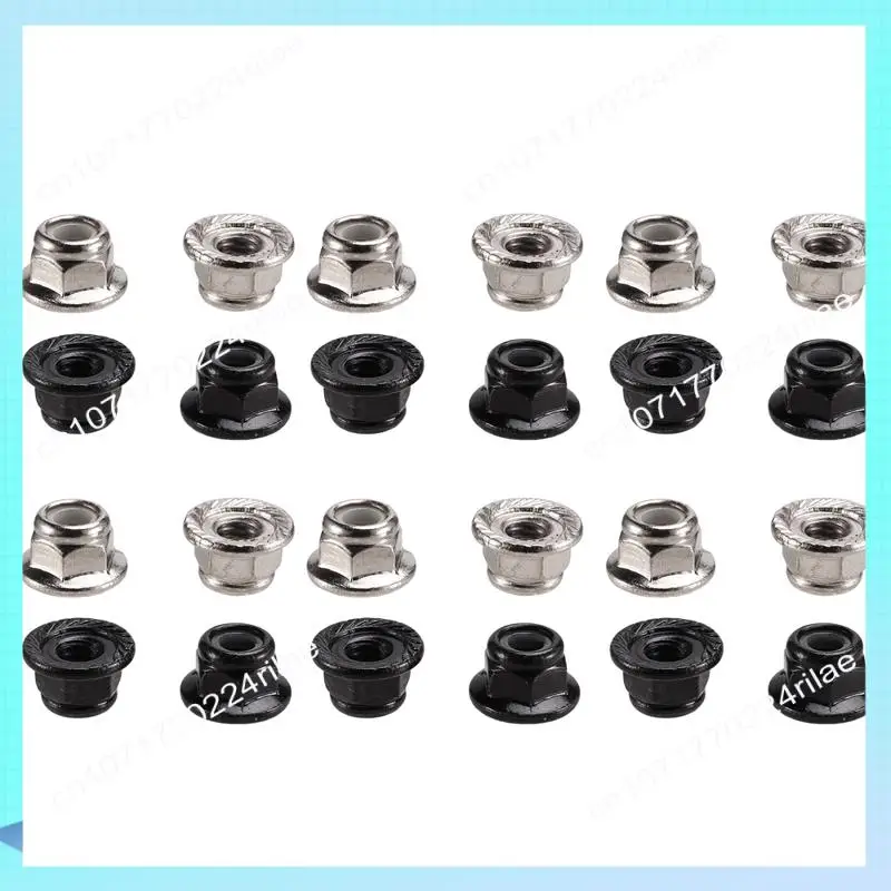 A17Z M4-Nuts Multicolor Nylon Lock Hexagon Nuts Screw Cap With Flange Race Spec For RC Buggy-Race