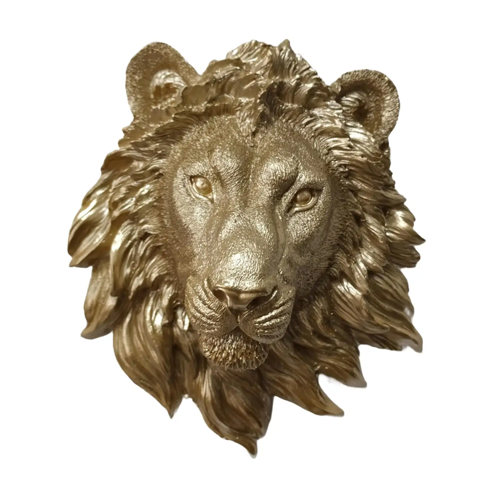 Wall Figurine Handmade Animal Decoration Resin Head Wall Mounted Art for Bar Cafe Office Farmhouse