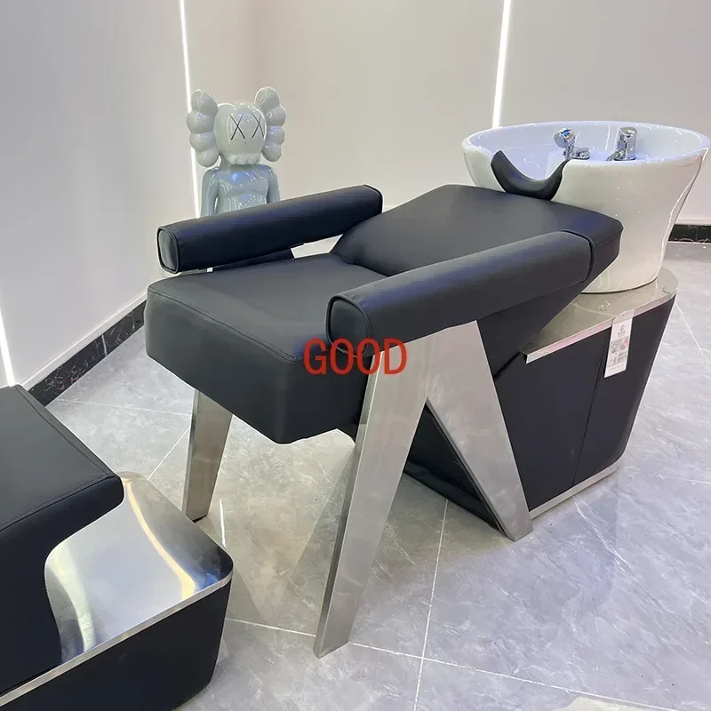High-end ceramic basin shampoo bed barber shop special hair  special