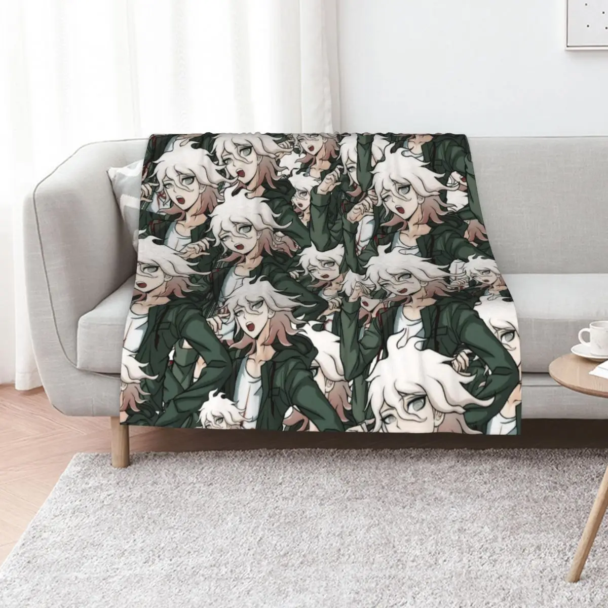 *nagito komaeda voice* hope Throw Blanket Decorative Beds Thermals For Travel Baby wednesday Hair Warm Blankets