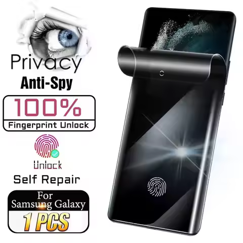 Privacy Hydrogel Film For Samsung S25 S24 S23 S22 Ultra Plus S24 FE Full Cover Screen Protector A55 A35 A26 A16