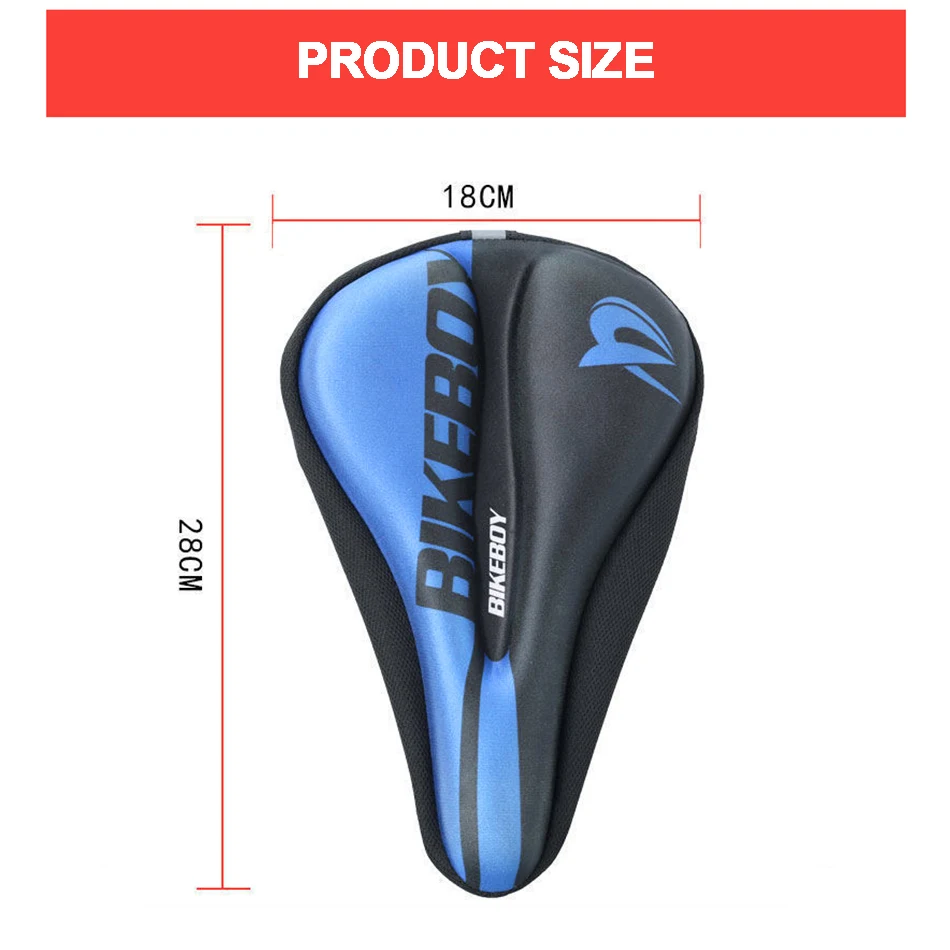 3D Soft Thickened Bicycle Seat Breathable Bicycle Saddle Seat Cover Comfortable Foam Seat Mountain Bike Cycling Cushion Pad