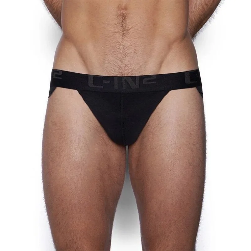 Low Cintura Cotton Briefs C-IN2-Men, Roupa interior respirável Sexy, Bottoms de fenda alta confortáveis, U convexo, puro, U convexo