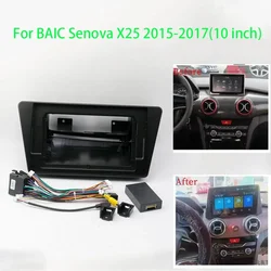 10ββ Adapter Canbus Box Decoder Android Dash Fitting Panel Kit Car Radio DVD Player Fascias Frame For BAIC Senova X25 2015-2017
