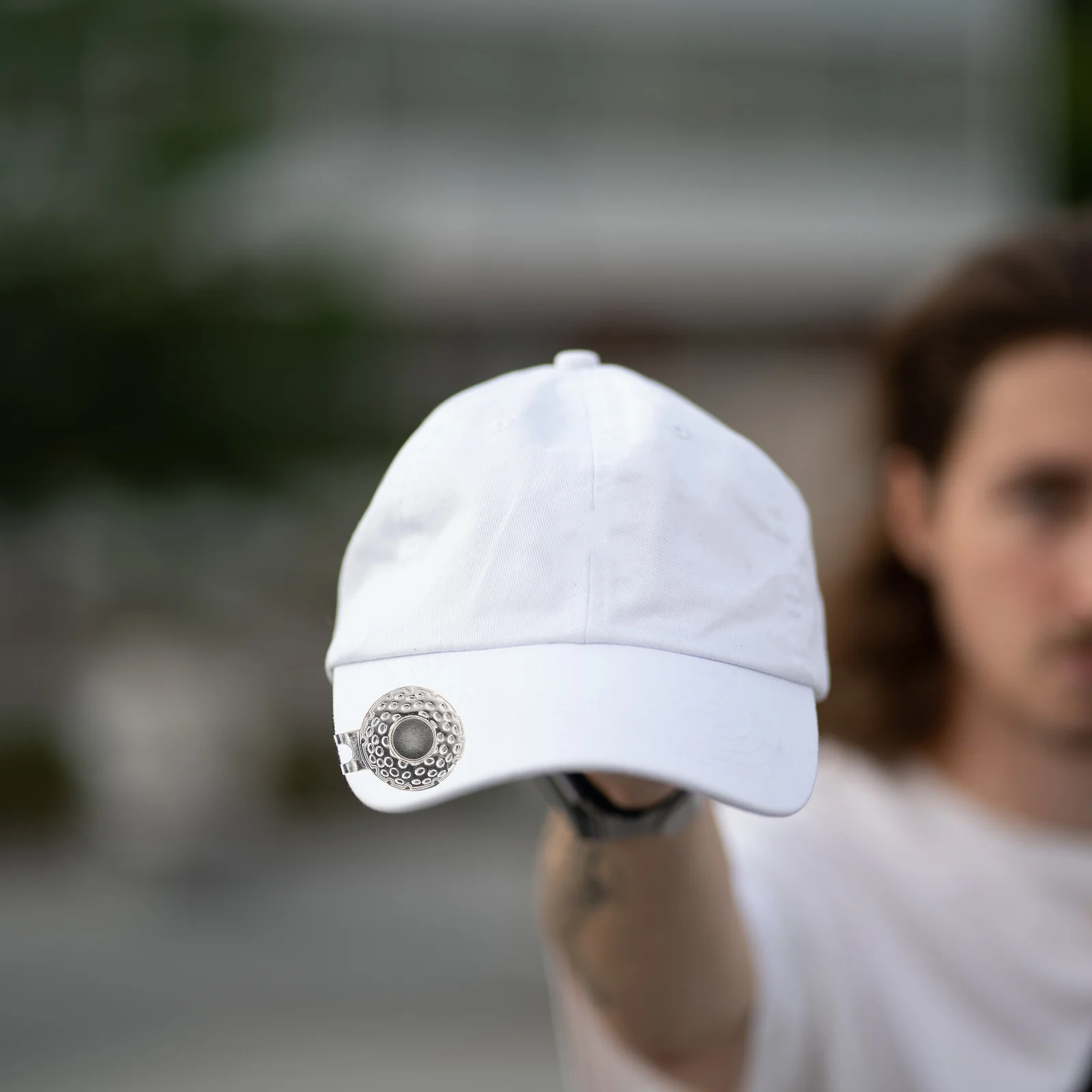 4 قطعة كرة جولف ماركر كليب سبائك الزنك خفيفة الوزن دائم قبعة جولف كليب الغولف العرض ماركر المشبك المشبك للقبعة #6