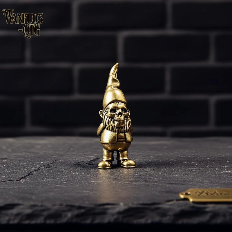 Hot Sale Vintage Copper Gnome Desktop Statue Ornament Creative Gift For Halloween Home Festival Daily Decor Use