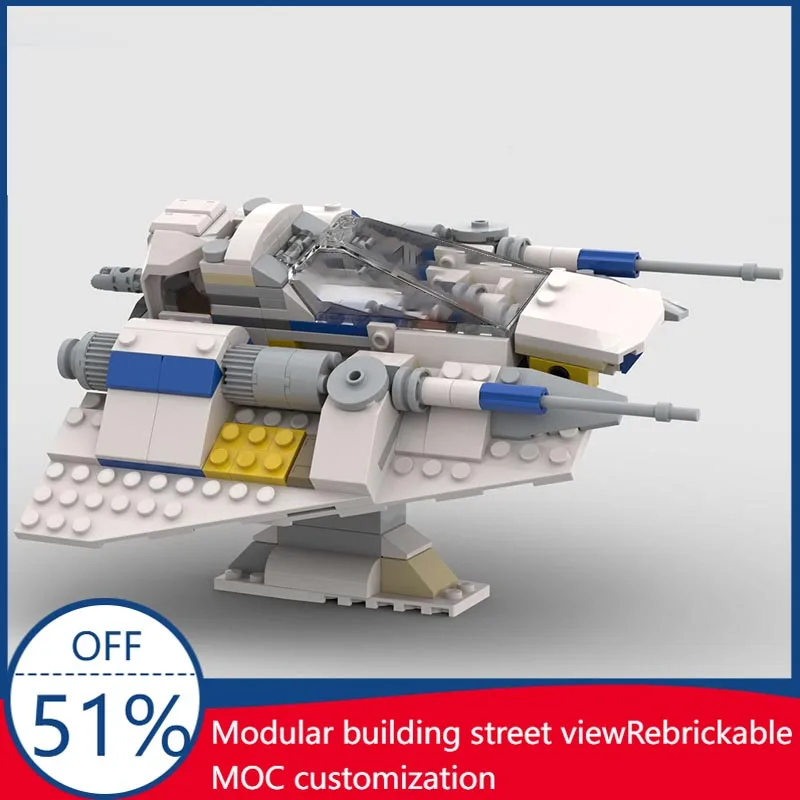 

NEW 276 PCS MOC New Republic Advanced Snowspeeder Alternate Build of 75460 X Wing Starfighter Wars Building Blocks Festival Gift