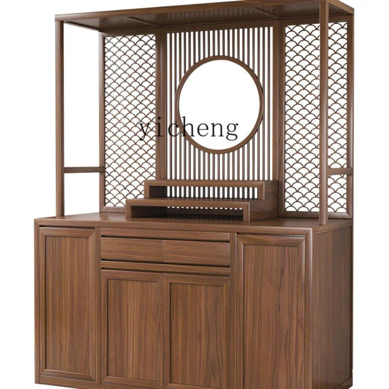 c2 Buddha Shrine New Chinese Style Clothes Closet Buddha Hall Large Shrine Buddha Statue Cabinet Guanyin Worship Cabinet