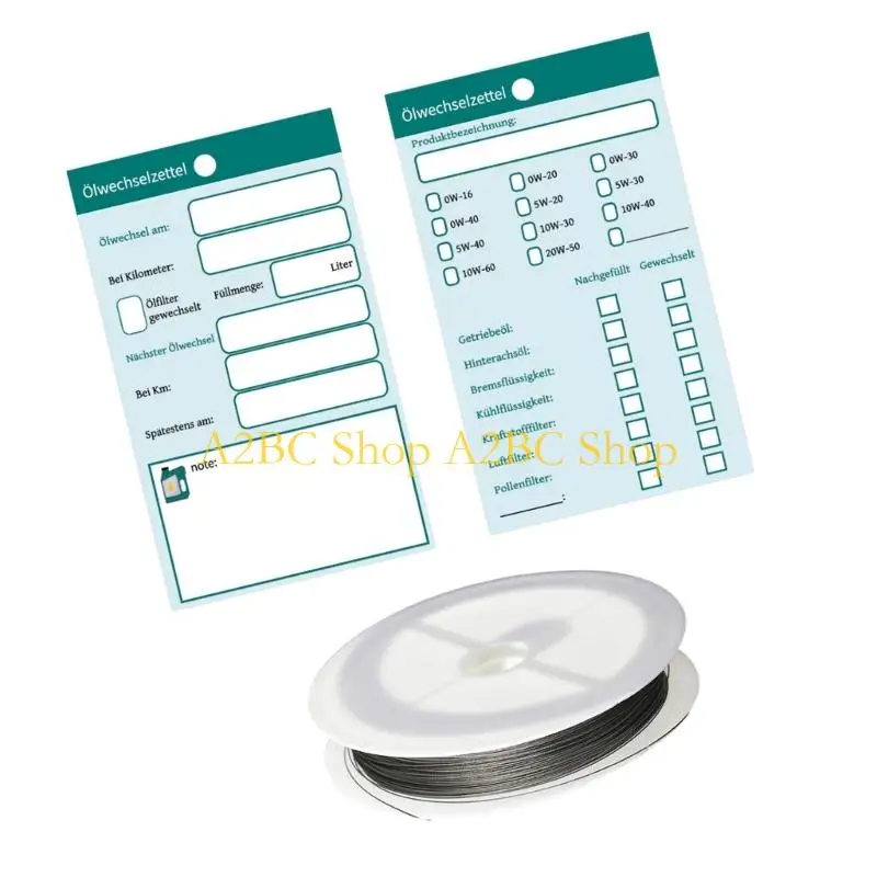 A2BC 50 Oil Change Indicators With 25m Metal Line For Vehicle Maintenance Service Tracking