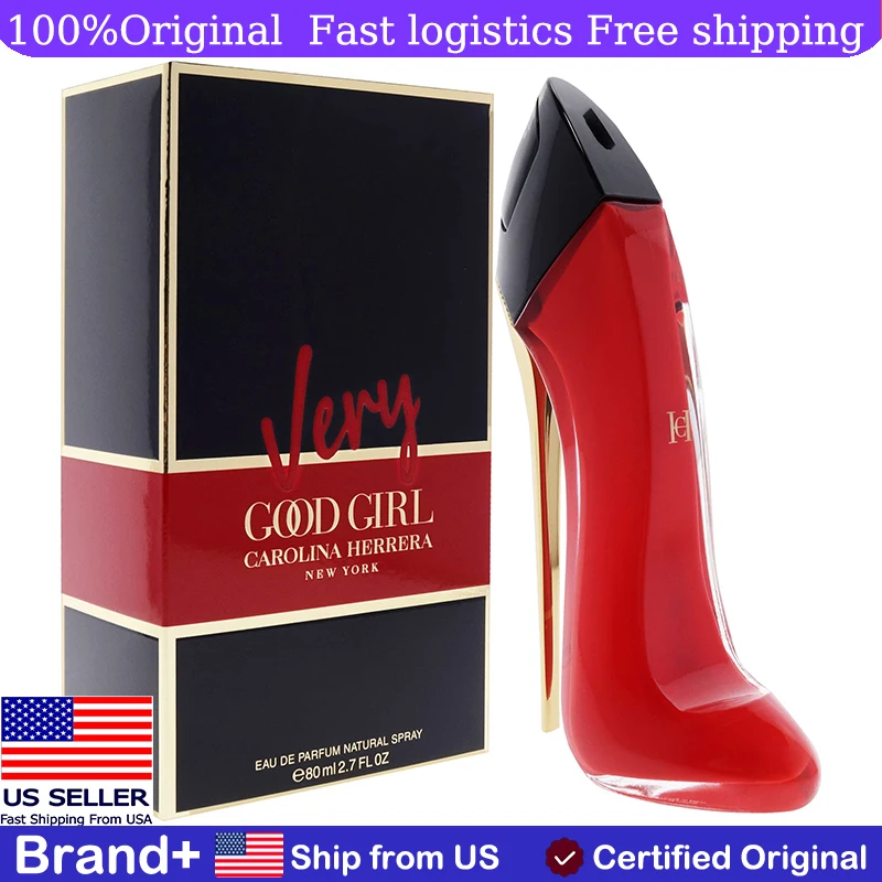 

Carolina Herrera Very Good Girl EDP Spray Women 2.7 Oz Long Lasting Fragrance Cologne Pheromone Persistence Portable Natural