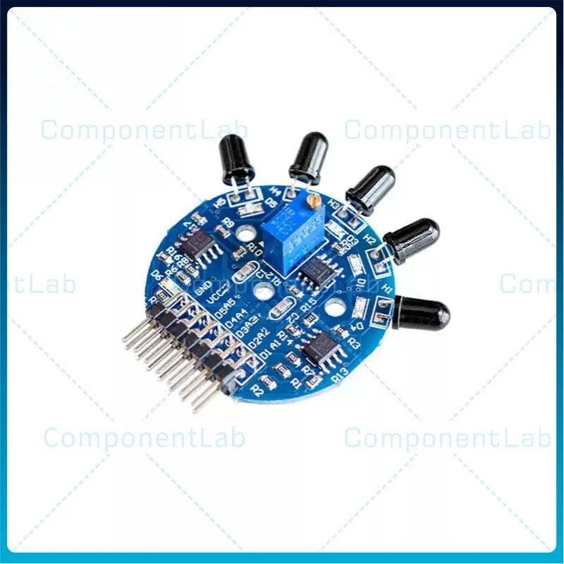 5-25pcs Five-channel flame sensor module with dual analog and digital output fire extinguishing robot