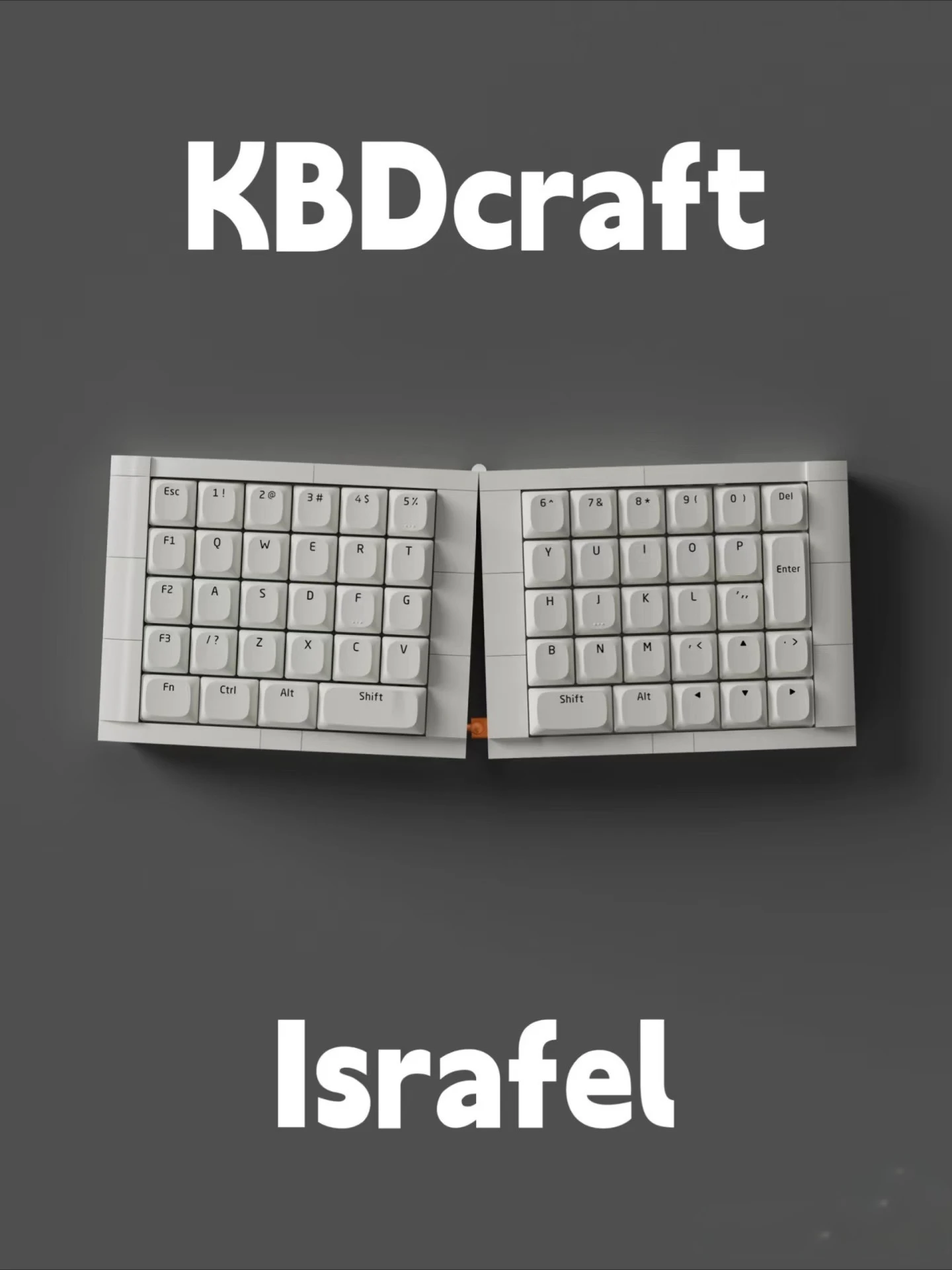 

Low Profile 07 Israfel Split Keyboard 50% Ortho Layout Mechanical Keyboard RGB VIAL Ergonomics Building Blocks Gaming Keyboard