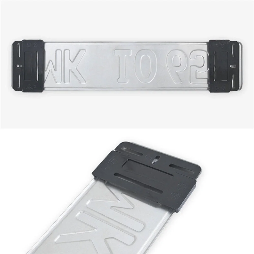 4pcs Car License Plate Frame Scratch Resistant Anti Rust Stainless Steel License Plate Frame Truck RV Campervan Accessory