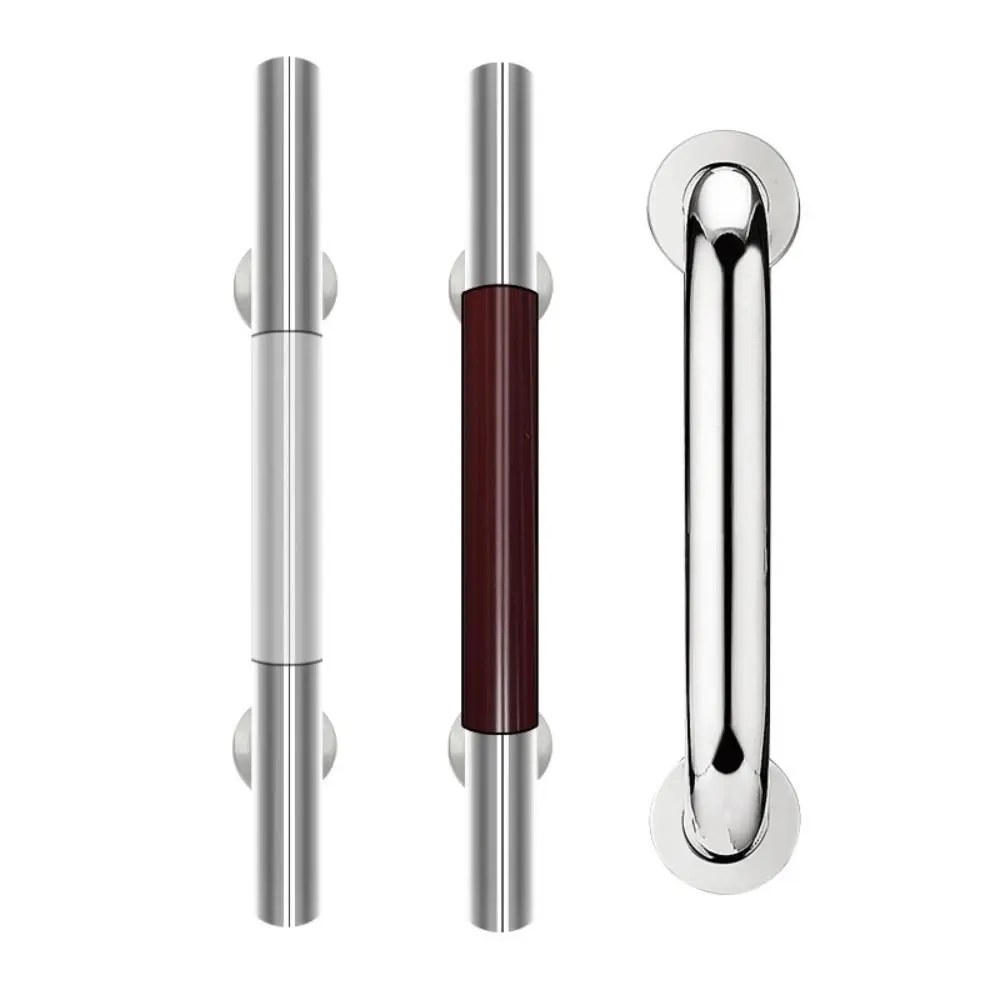 Stainless Steel Door Knob Wood Grain Red Wood Color Surface Mount Handle Surface Mount Brushed Surface Cabinet Closet Handle