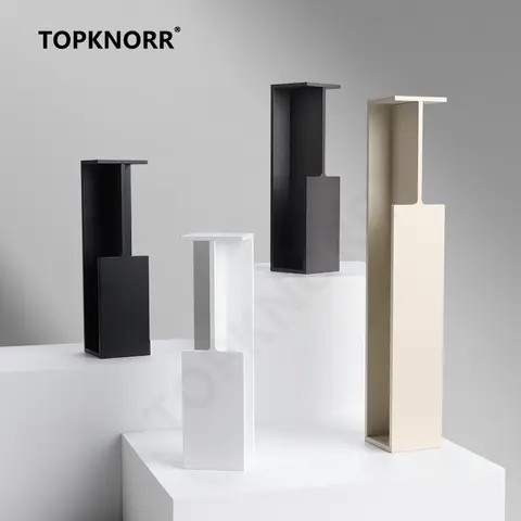 Inbäddad ficka skjutdörrskoppling Dörrhandtag Tryck och dra Osynligt dolt dörrhandtag Dolt handtag Handtag Kök 8 best sales handdörr - №4