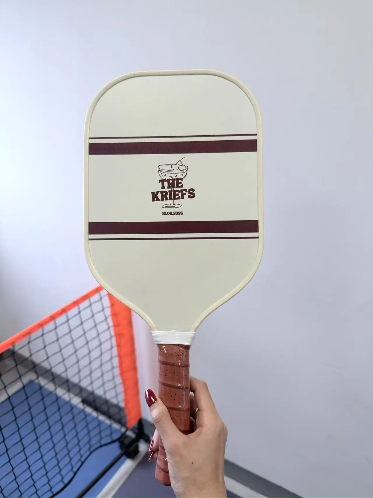 T700 Thermally Pressed Carbon Fiber Pickleball Paddle, American Retro Striped Print, PP Honeycomb Core
