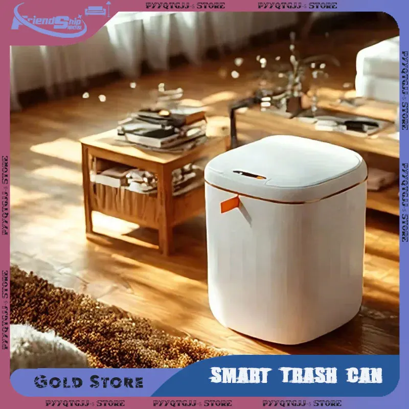 

Smart Trash Can Automatic Sensor Wastebasket with Lid Large Capacity Kitchen Bathroom Toilet Waterproof Trash Bin Smart Home