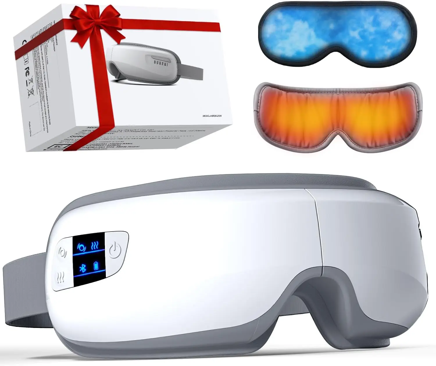 

Heated and Cooling Eye Massager for Migraine Relief, Dry Eyes, Headache Care - Perfect Gift for Mom, Women, Men
