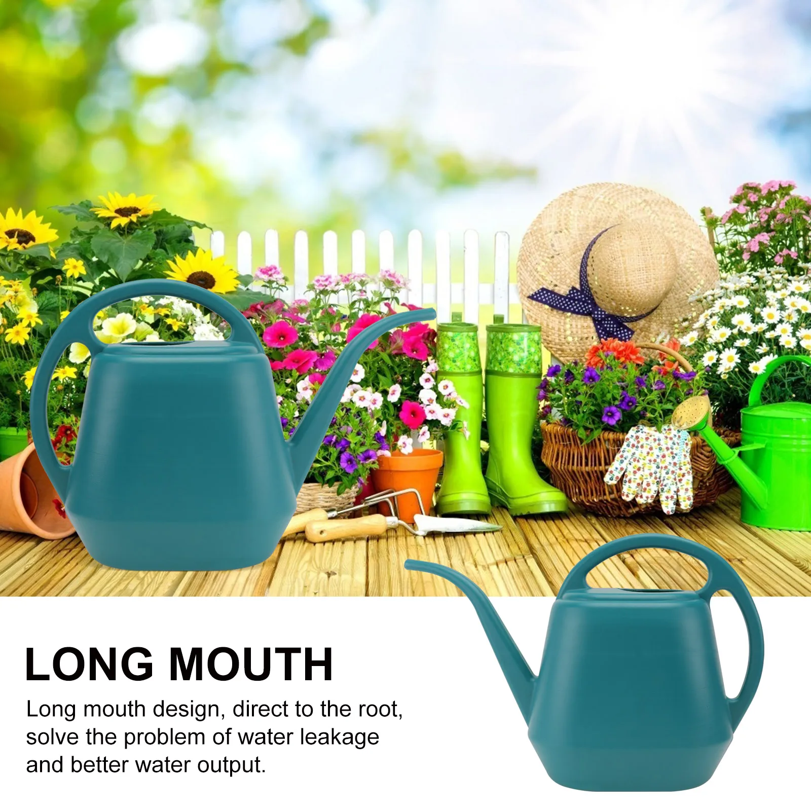 

Large Capacity 4L Plastic Watering Can Long Spout for Plants Garden Flower Succulents Pot Practical Durable
