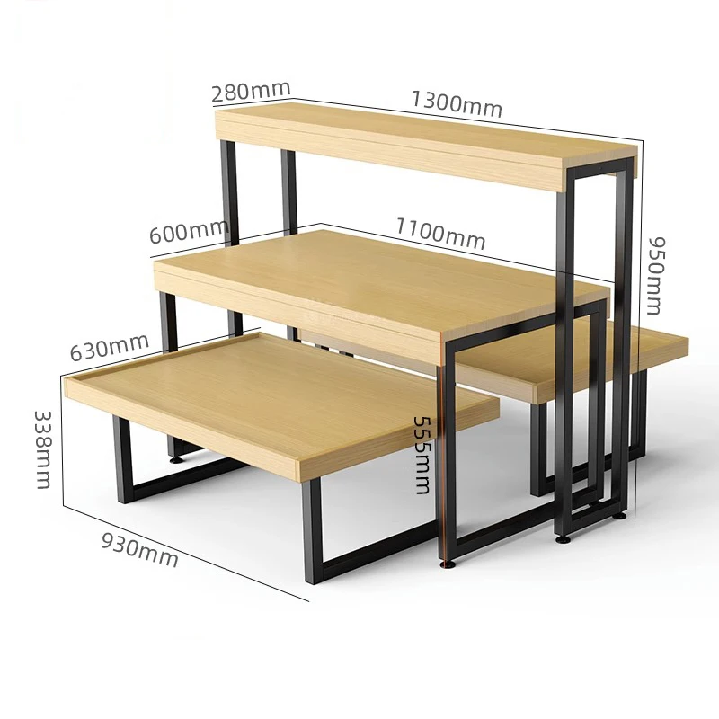 custom.Factory Direct Wood Light Duty Adjustable Back Display Shelf Advanced Stylish Store Stand Trade Show and Cosmetic Dis