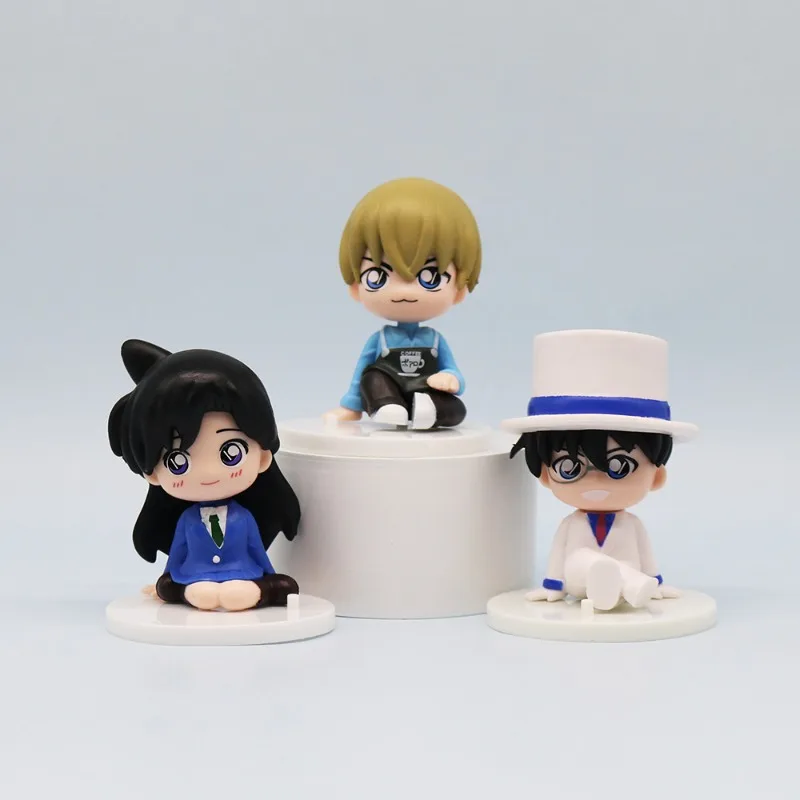 江戸川コナン Q エディション 8 ピースフィギュアセットクリエイティブクール高価値アニメ漫画かわいい人形コンピュータケースデスクトップ装飾ギフト