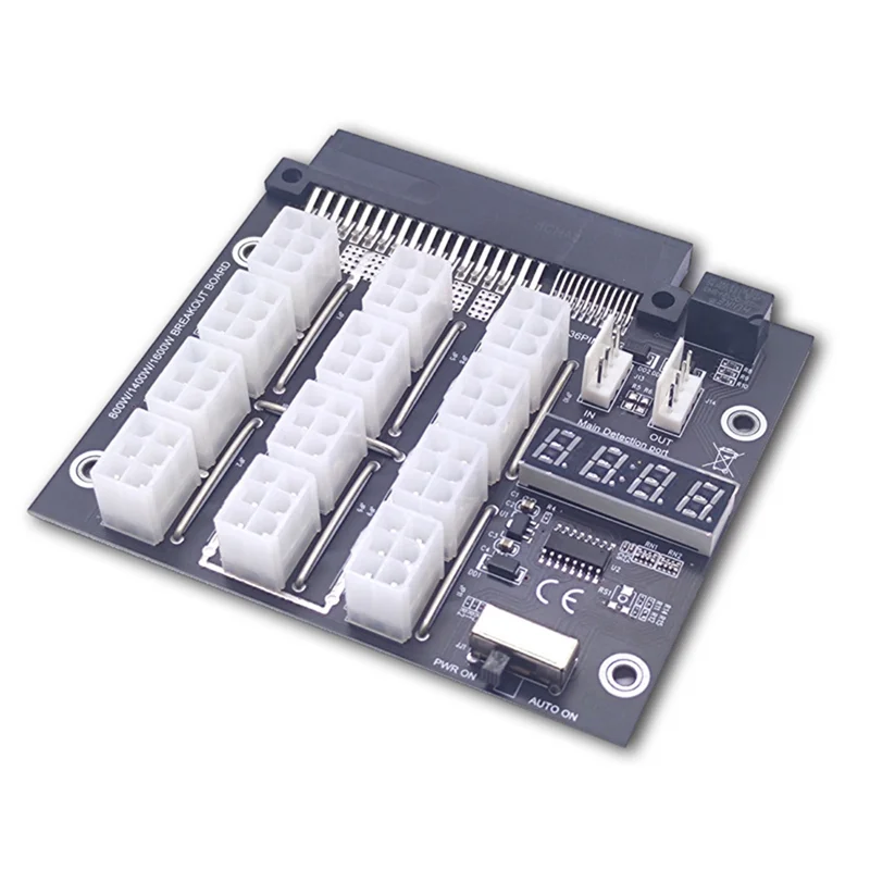 

-FDDT For BTC Mining Enhanced Version 12X 6Pin ATX 24+ 36PIN To Power Supply Adapter Converter Breakout Board For Dell PSU 12V