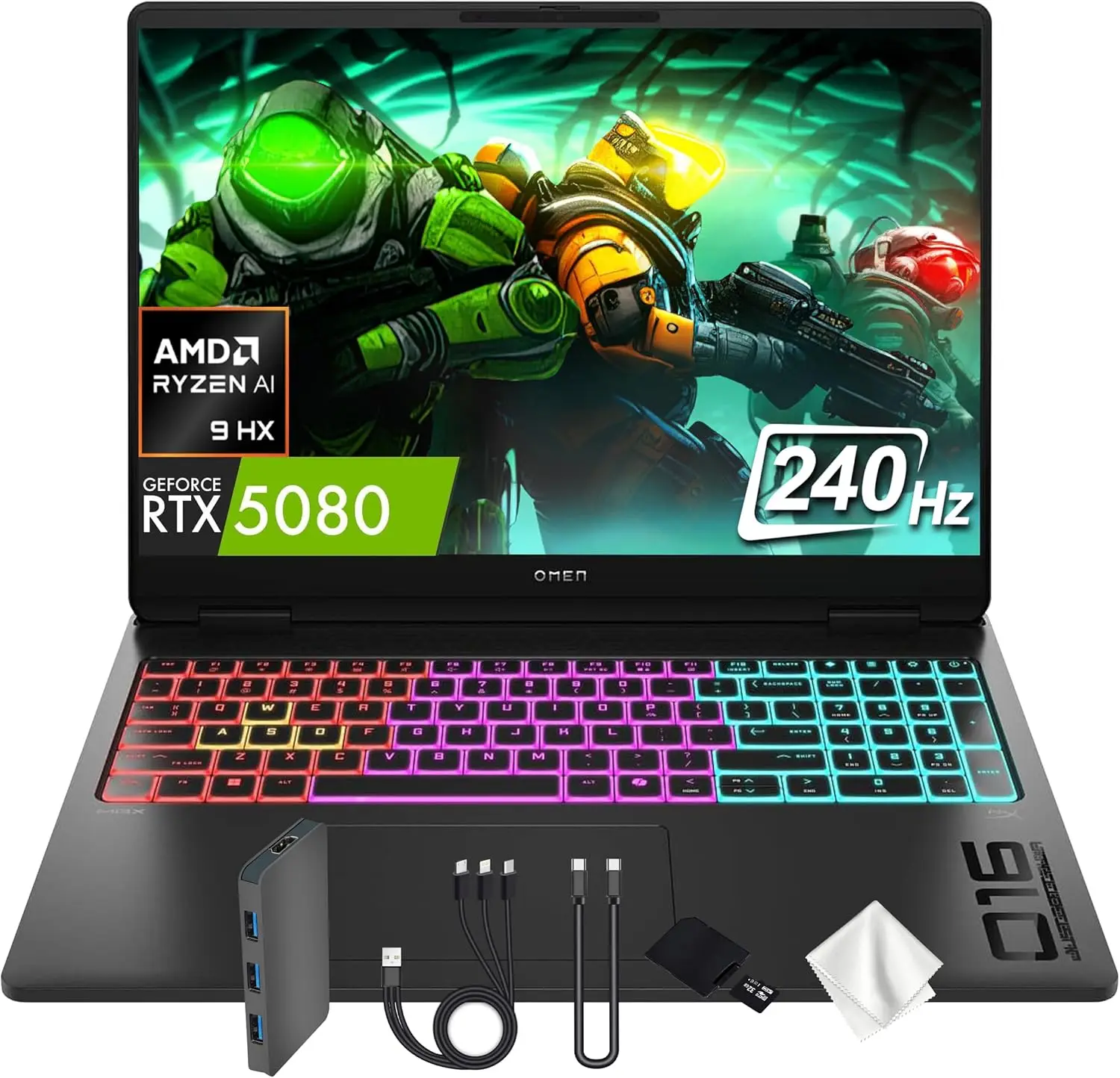 

Игровой ноутбук HP OMEN MAX 16: AMD Ryzen AI 9 HX 375, RTX 5080, 16 ГБ/32 ГБ DDR5, 2 ТБ хранилище, клавиатура с подсветкой, Wi-Fi 7, Windows 11 Pro