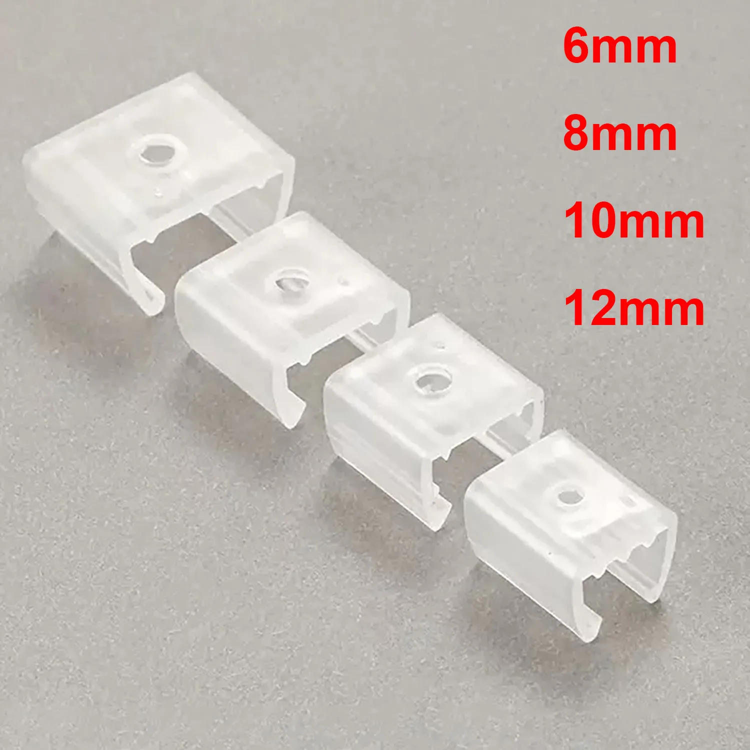 

6mm 8mm 12mm 15mm LED Strip Fix Clips Holder Led Connector Accessories For 2835 Neon Light Fixing Flexible COB Buckle