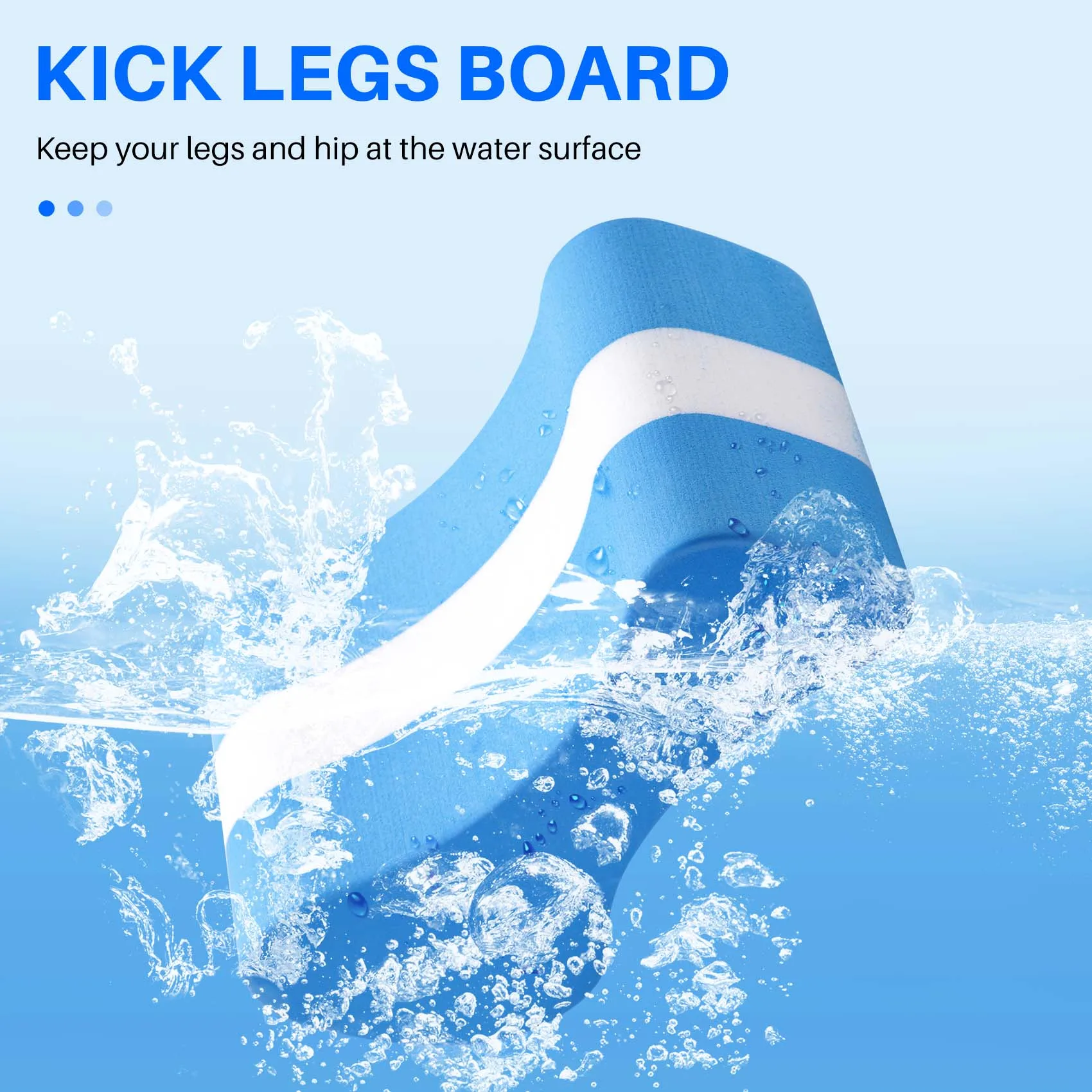 -ESTR Foam Pull Booy Eva Kick Legs Board Дети Взрослые Бассейн Тренировка плавания-Синий + Белый