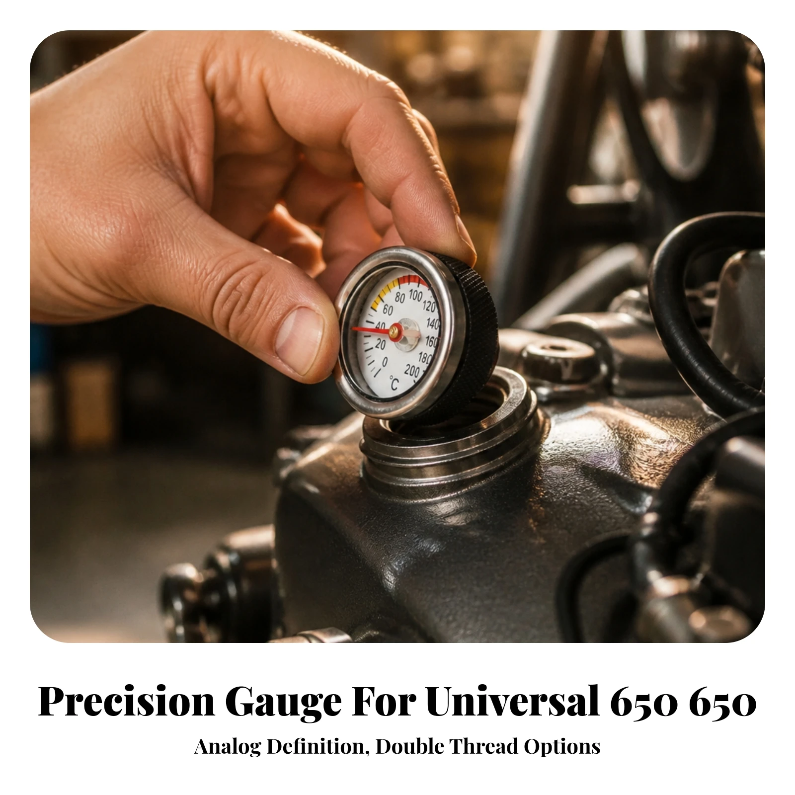 Oil Dipstick with Temperature Gauge Continually Accurate Motorcycle Oil Temperature Gauge Direct OEM Replacement Long-Lasting