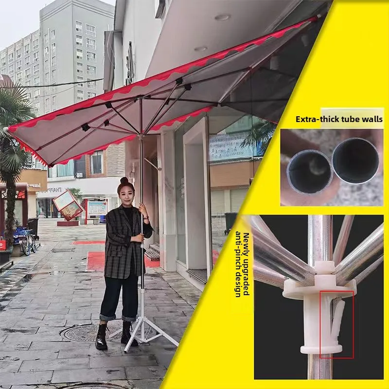 مظلة مطر متينة للاستخدام الخارجي على شكل مثلث لكرسي متحرك مظلة للشمس، متجر بيع مقاوم للطقس، حماية من الشمس، مظلة تجارية كبيرة