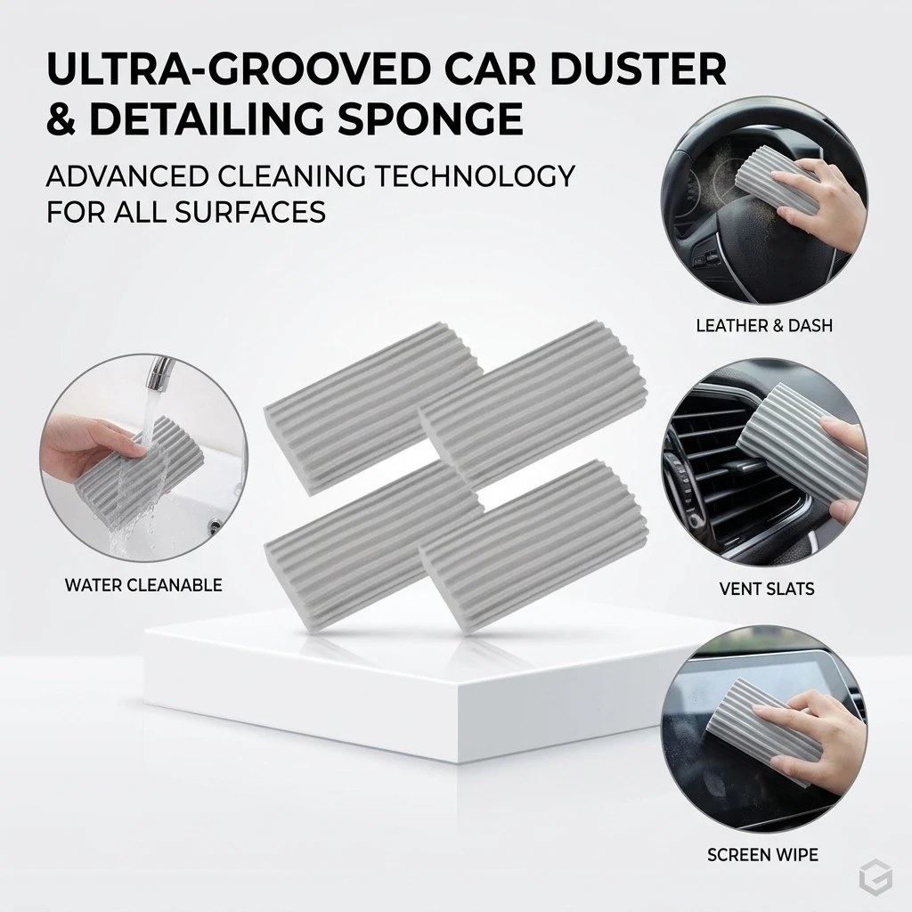 Multi-Purpose Car Wash Foam Sponge Kitchen Dishcloth Strong Absorbent Cleaning Sponge for Table Top Glass Artifacts Household