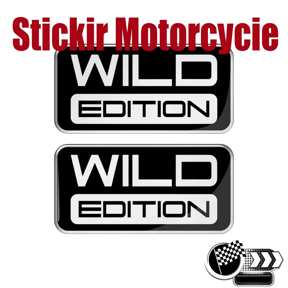 

For BMW Suzuki Aprilia Ducati Triumph Yamaha Stickers 3D Resin Motorcycle Sticker Wild Edition Sticker